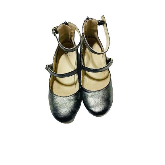 Gap Kids Metallic Green Heeled Dress Shoes - Picture 2 of 5